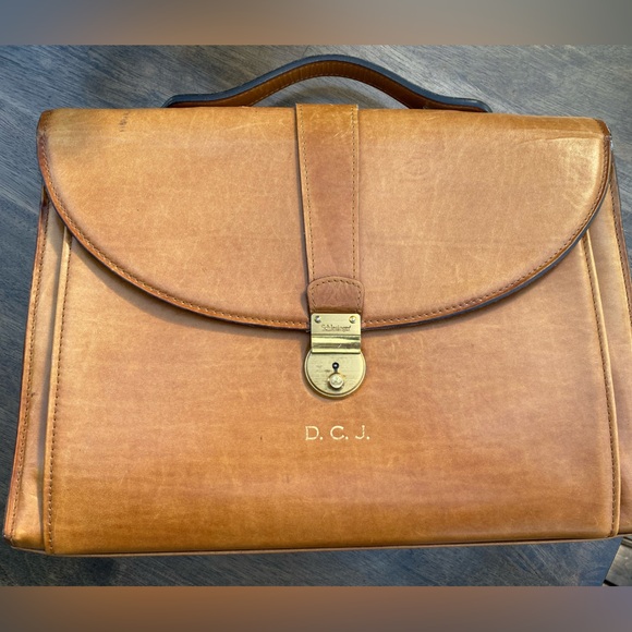 Schlesinger Other - Vintage Schlesinger brown leather briefcase, satchel,messenger, laptop Bag.